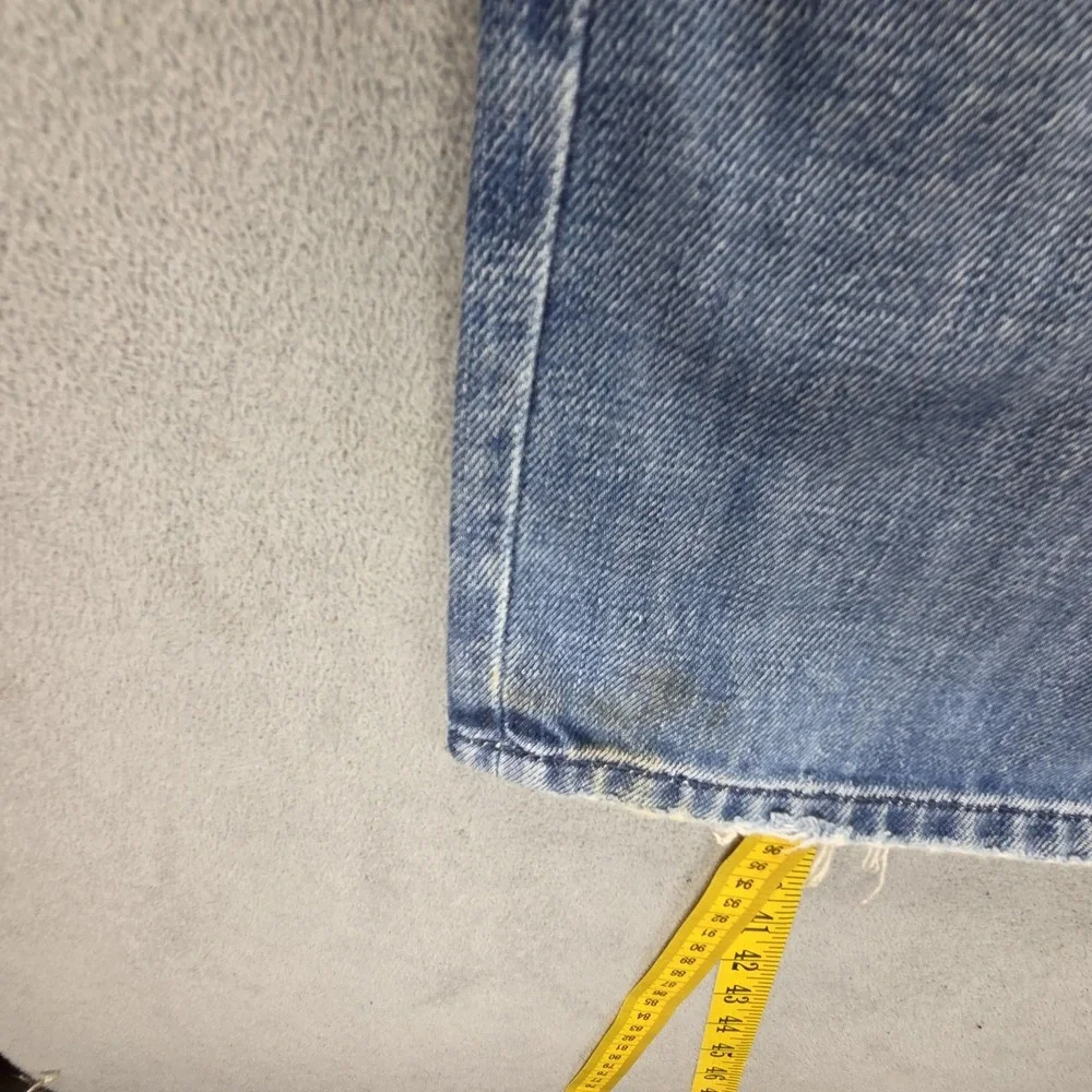 Diesel Jeans Mens 32x30 Blue Larkee Regular Straight Distressed Button Fly 008AT